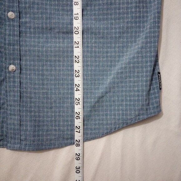 prAna Men's Medium Shirt Button Up Short Sleeve Vented Polyester Elastane - Picture 5 of 8